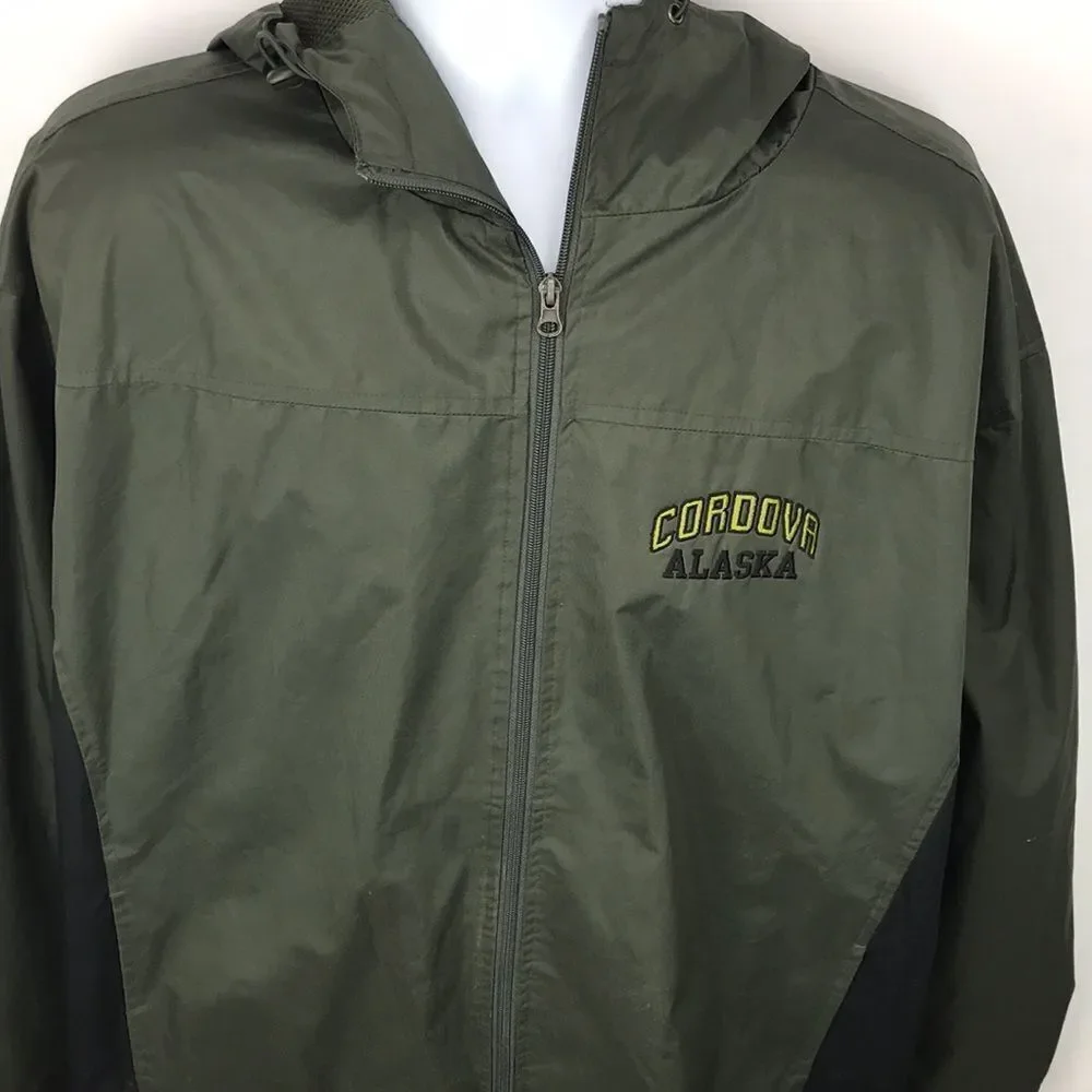Polar Hooded Zip Up Jacket Mens Size Large Cordova Alaska